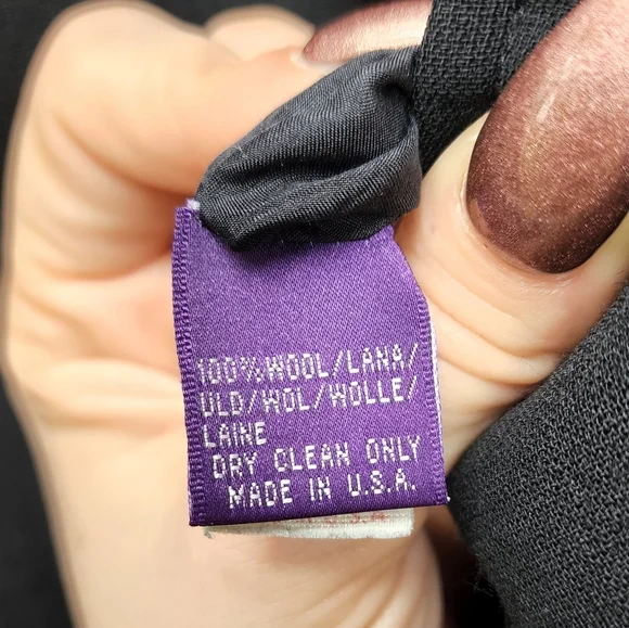 Ralph Lauren Collection Black Wool Dress - Picture 4 of 5